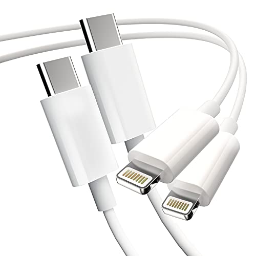 מטען מהיר של Kerrkim iPhone, [Apple MFI Certified] 2pack 6ft USB C ל- Lightning Cable Power Tharging Type